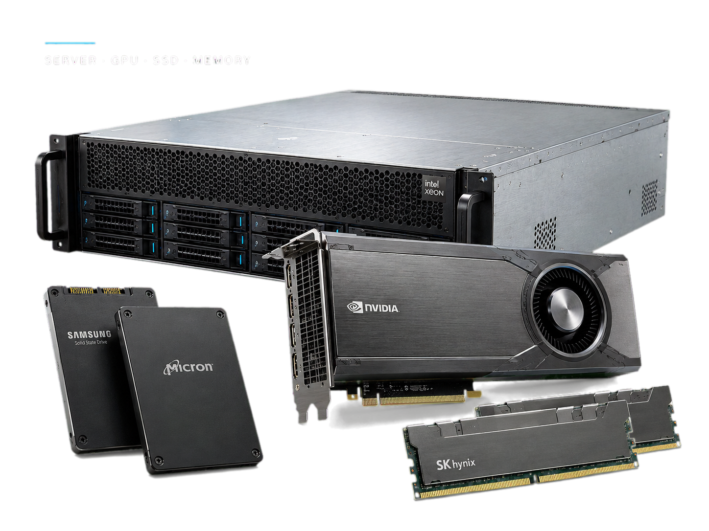 Enterprise server, GPU, SSD and server memory products
